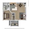 The Cottage Floor Plan The Cottage Floor Plan at Portico at Lanier, Gainesville, Georgia